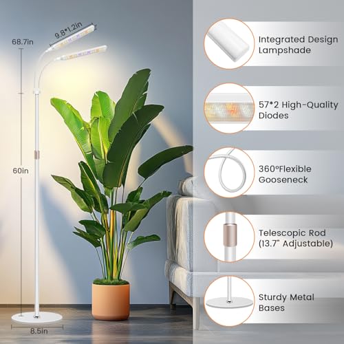 Kullsinss Plant Grow Light, Full Spectrum Plant Light for Indoor Plants Height Adjustable Halo Grow Lamp with 3 Color Modes - Image 3