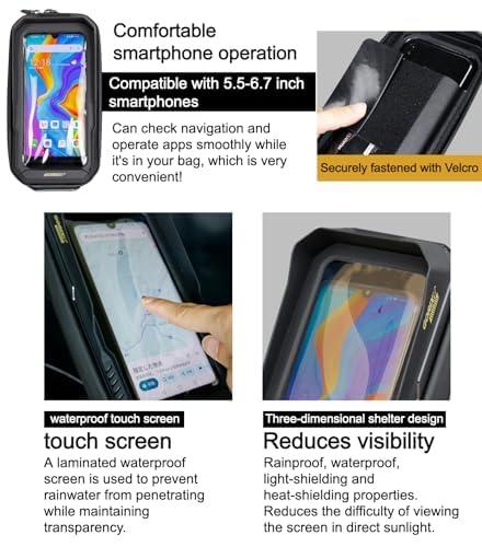 GORIX Sacoche de guidon étanche pour smartphone - Support pour smartphone - Durable - Écran tactile - Rotation à 360 degrés - Pour vélo de route et VTT (Active H3)