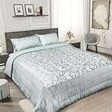 Emma Barclay Eden - Embellished Jacquard Quilted Bedspread Set in Duck Egg - To Fit Double/King (EDEBEDDUC)