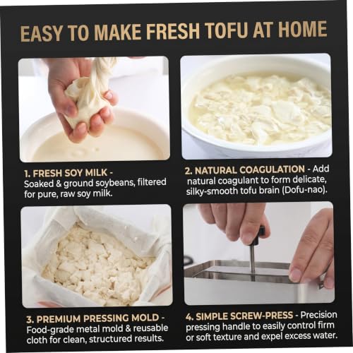 Prensa de tofu de prensado rápido con espesor regulable y bolsa de filtro 5