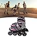 Ice Skates, Pink Roller Blades Adjustable PU Mesh Glide Skates for Teens, ICY Fun Exercise Improving Strength and Balance