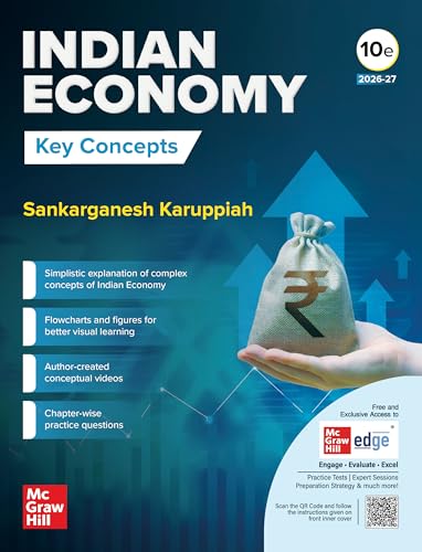 Image of Indian Economy Key Concepts, 10e by IRS Sankarganesh Karuppiah for UPSC Civil Services 2026-27: Simplified Key Concepts with Flowcharts, Video Lectures & Practice Questions | Prelims & Mains Exams