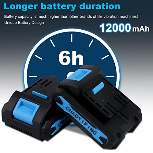 Tile Vibration Machine Installation Tool - Ysjwaer Tiling Suction Cup For Leveling Handheld Vibrator 6 Speeds 21V 12000Mah 18000R/Min #TOP2