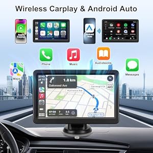 Carplay Screen for Car, 7" Wireless Car Play & Android Auto, HD Touchscreen — photo 2 of 6