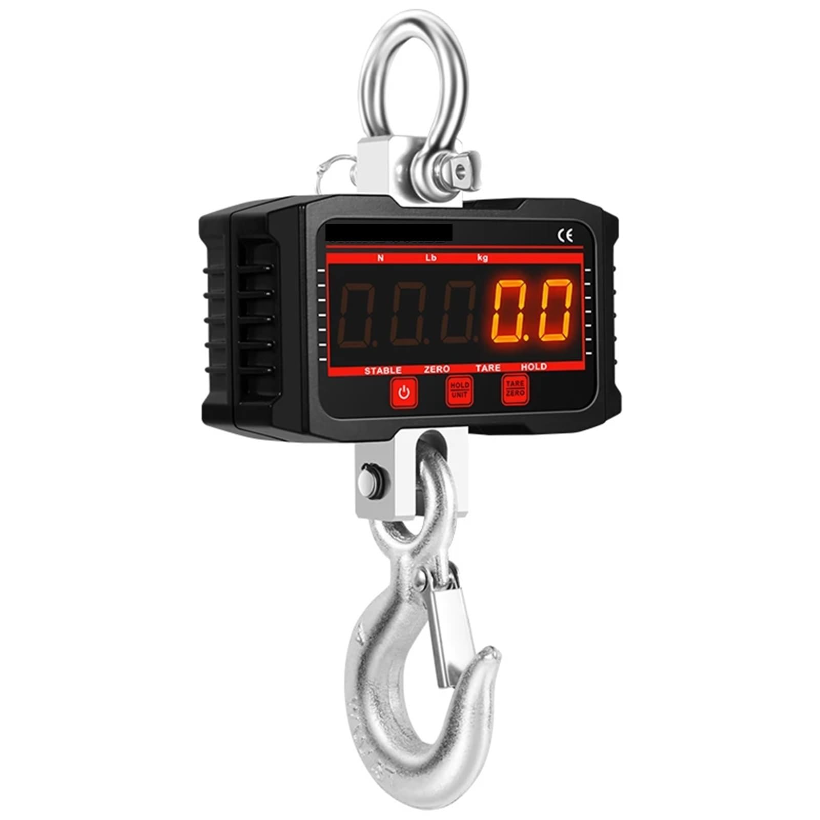 Digital Crane Scale, 1500/2000KG Electronic Hanging Scale Digital Display Screen Hanging Scale Hook Scale(2000kg Black)
