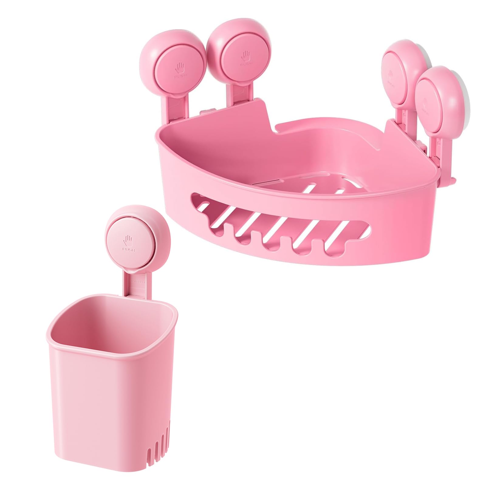 TAILI Powerful Suction Cup Toothbrush Holder and Corner Shower Caddy