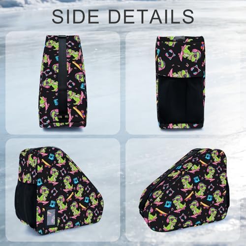 Bzocm Dinosaur Skate Bag For Ice Roller Inline Skates With Adjustable Shoulder Strap Fit Women Men Adults - 3
