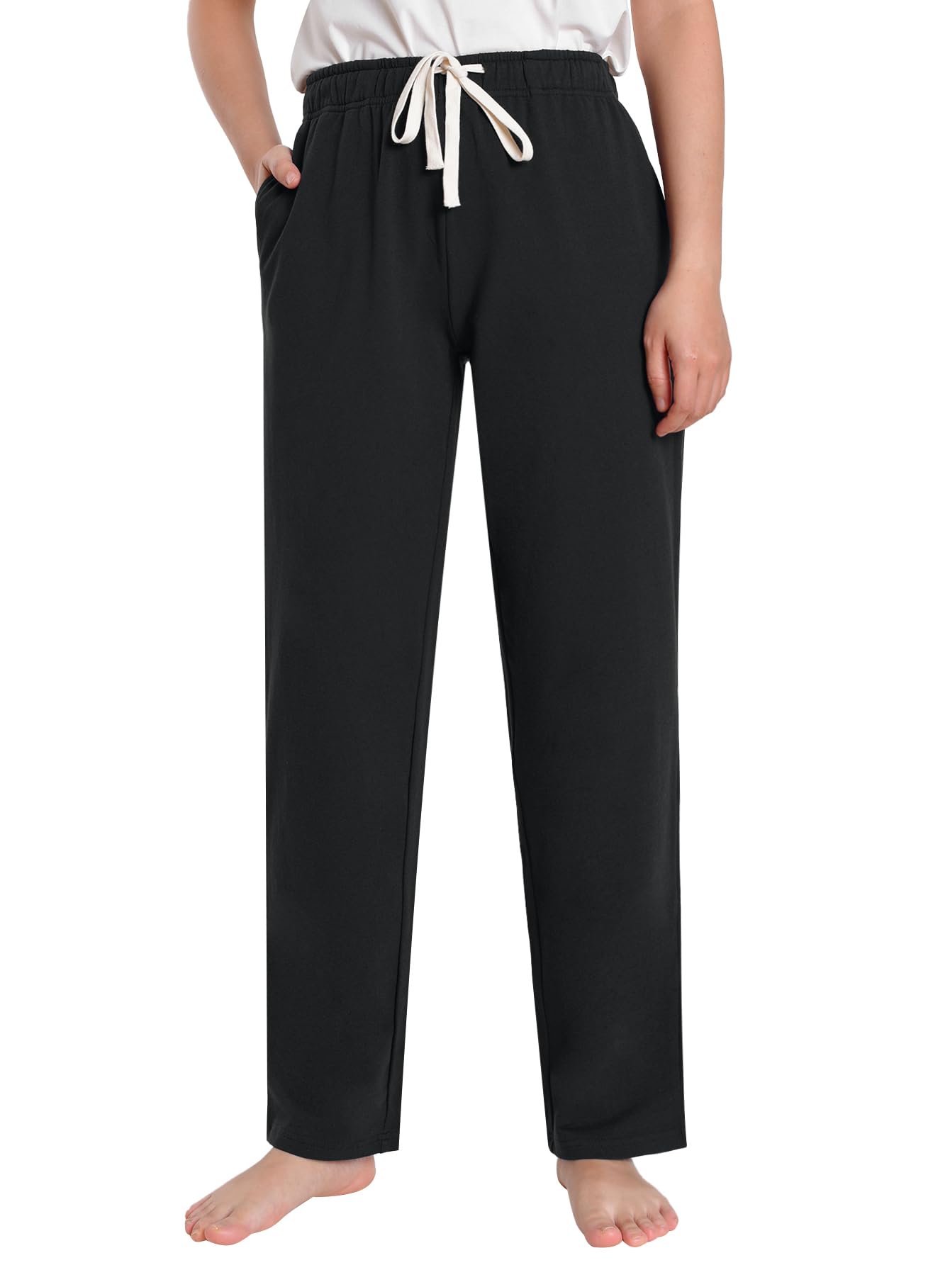 Weintee Women's Petite Cotton Lounge Pants with Pockets