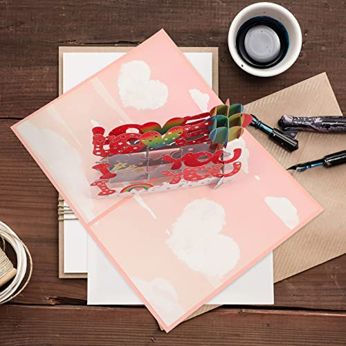 Carte amour créative à message personnalisable : pack de 5 ensembles au design unique - 3