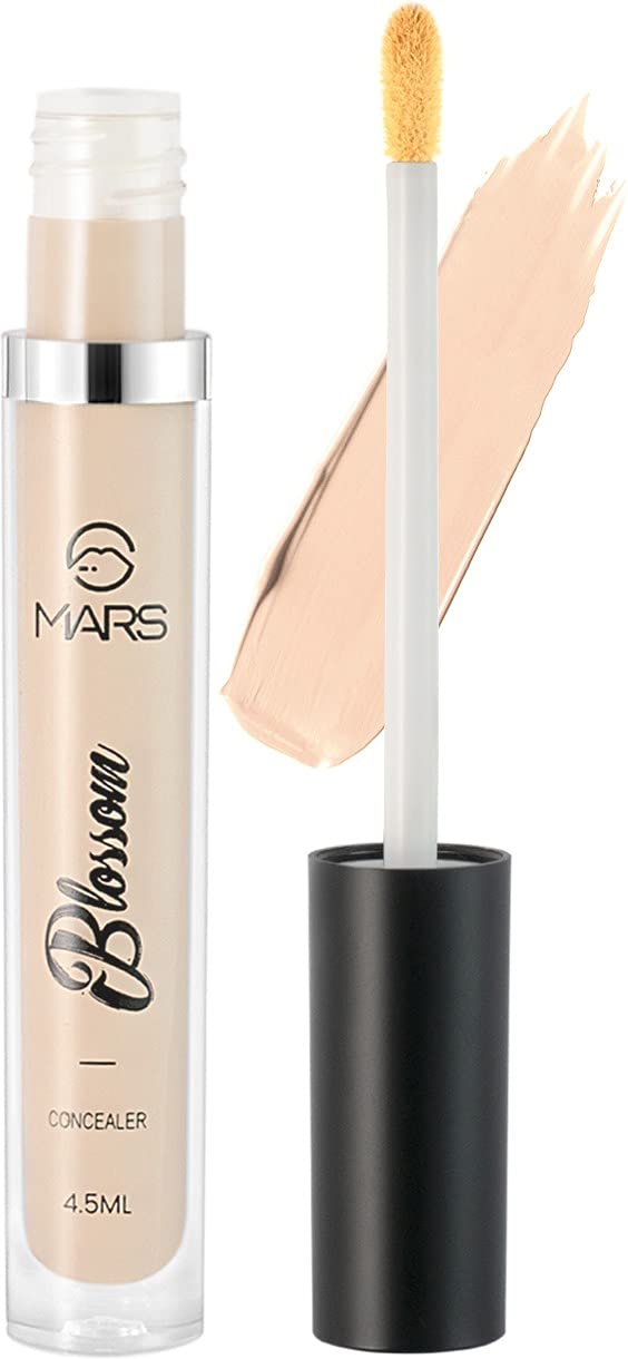 MARS Blossom liquid Concealer | Lightweight With Full Coverage | Highly Blendable Concealer for Face Makeup | Crease Resistant Formula (4.5 ml) (Buff)