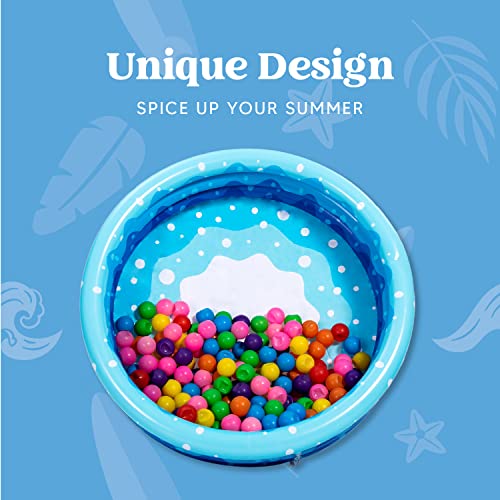 2 Packs 45" X 10" Inflatable Kiddie Pools, Blue Swimming Pool For Kids Summer Fun, Indoor&Outdoor Water Pool Baby Pool Pit Ball Pool For Ages 3+ #TOP2