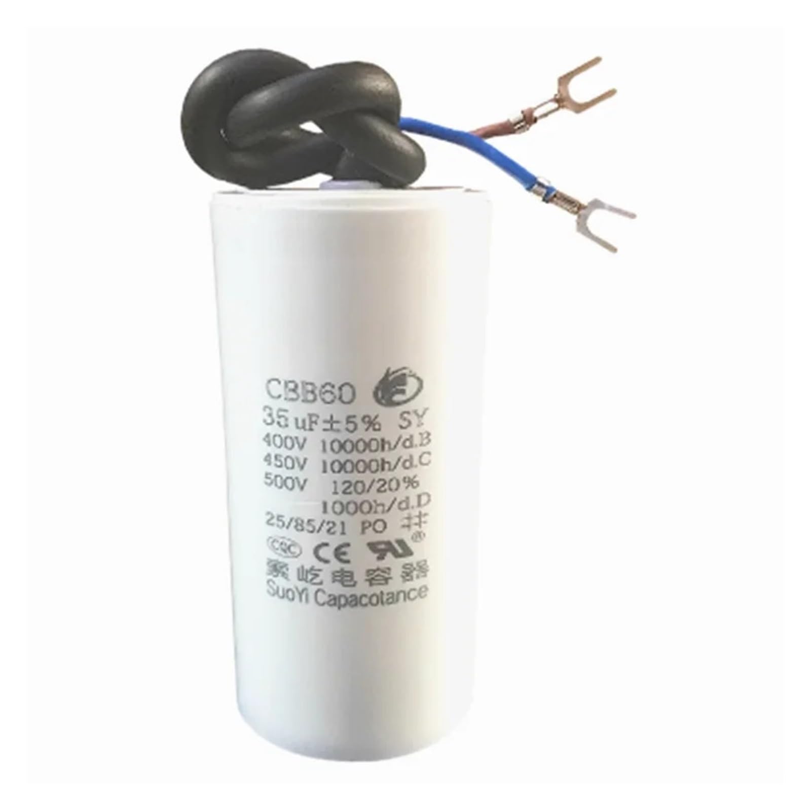 CBB60 450V Motor lavadora deshidratador bomba de agua capacitancia de arranque 5UF 10 20UF 25UF 30UF 35UF 40UF 45UF 50UF 55UF 100UF(80UF 112X45MM)
