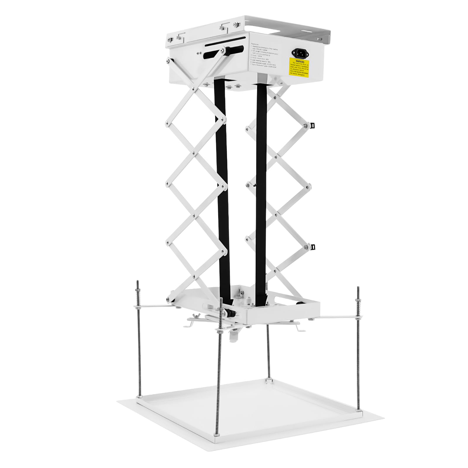 Proyector elevador eléctrico con mando a distancia, soporte de techo para proyector, soporte motorizado, plataforma elevadora, carga máxima de hasta 10 kg, para escuelas, salas de conferencias