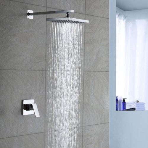Lightinthebox Shower Head High Pressure Wall Mount Rainfall Shower Head Rain Shower System 8 Inch Square Brass - Thumbnail 5