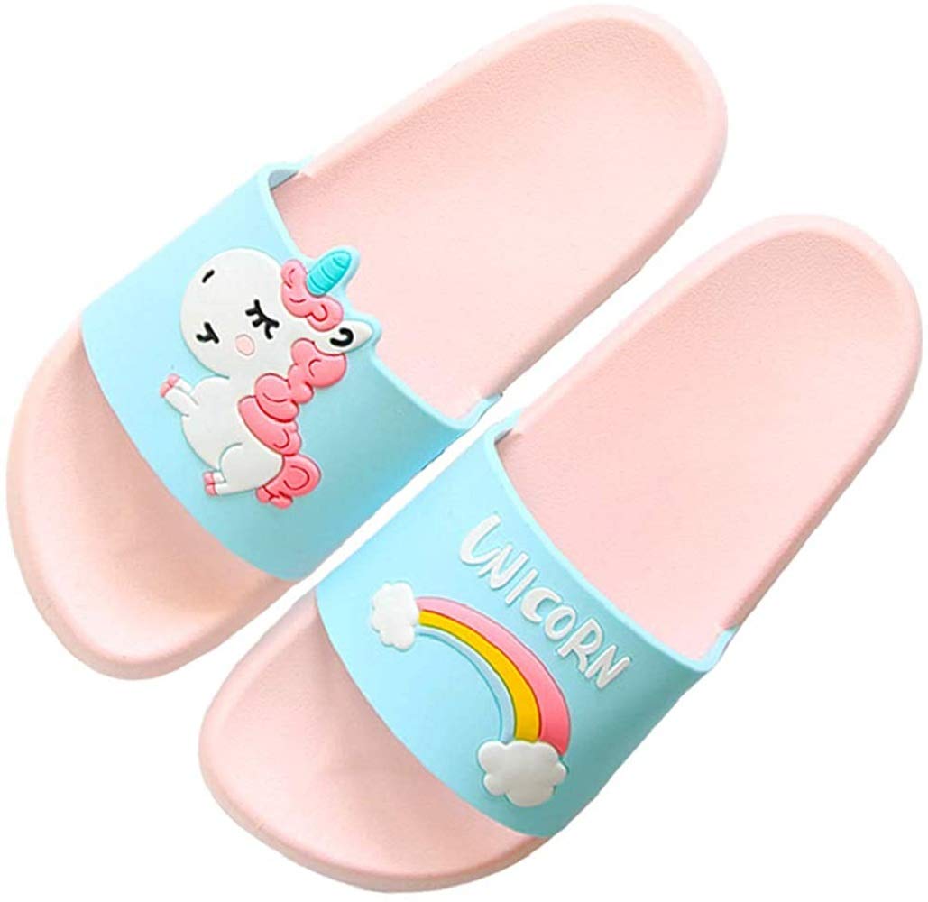 HommyFine Ciabatte da Doccia Scarpe da Spiaggia e Piscina unicorno Bambini Pantofole da Bagno Ragazzi e Ragazze Pantofole da Interno E da Esterno Sandali unicorno