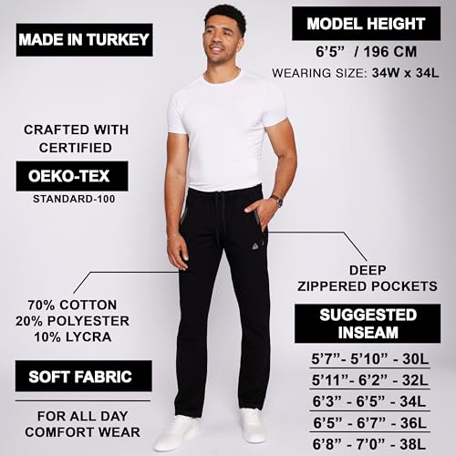 image for SCR SPORTSWEAR SCR Big and Tall - Mens Lounge Pants with Pockets - Men