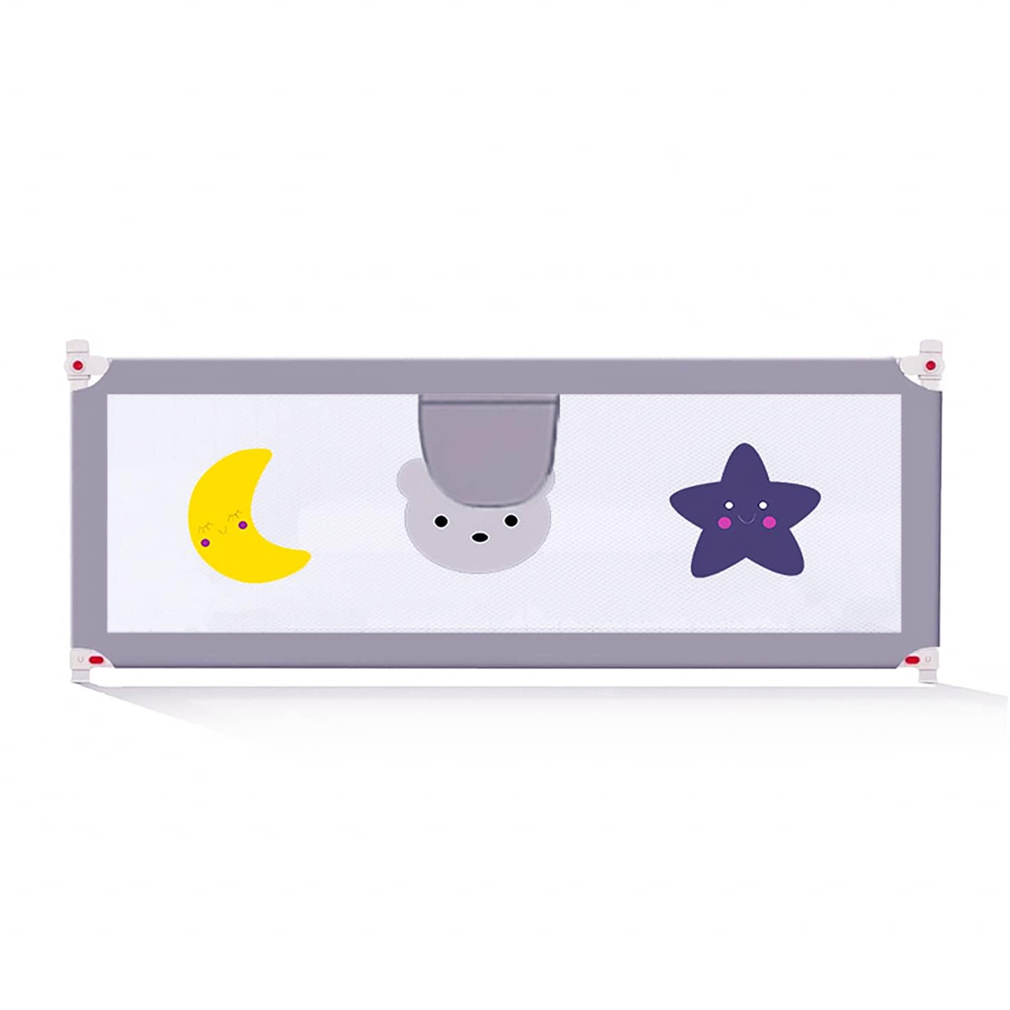 Moonmen Bed Rail Bed Fall Protection Foldable Bed Rail Vertical Lifting Bed Protection,Adjustable Levels bed Guard Toddlers Safety With Dual Lockable Buckle (180cm)