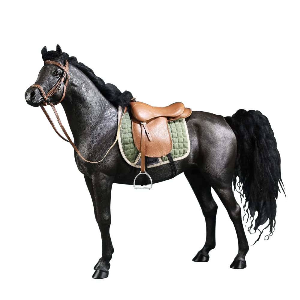 Idée cadeau amateurs de chevaux statue de cheval arabe noire en résine