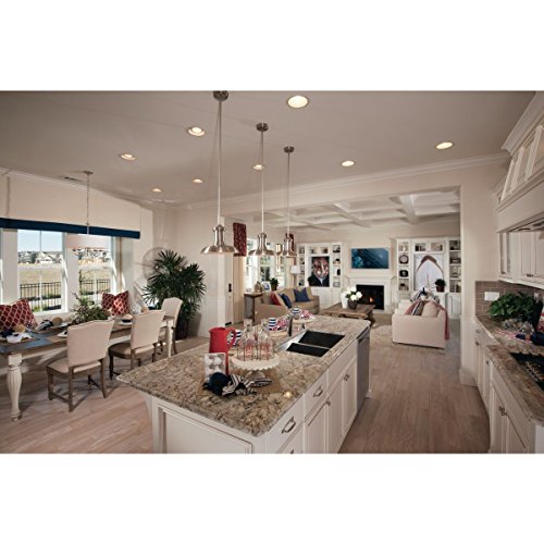 Brookside LED Collection Spun Metal Shade Coastal LED Pendant Light Brushed Nickel - Image 5