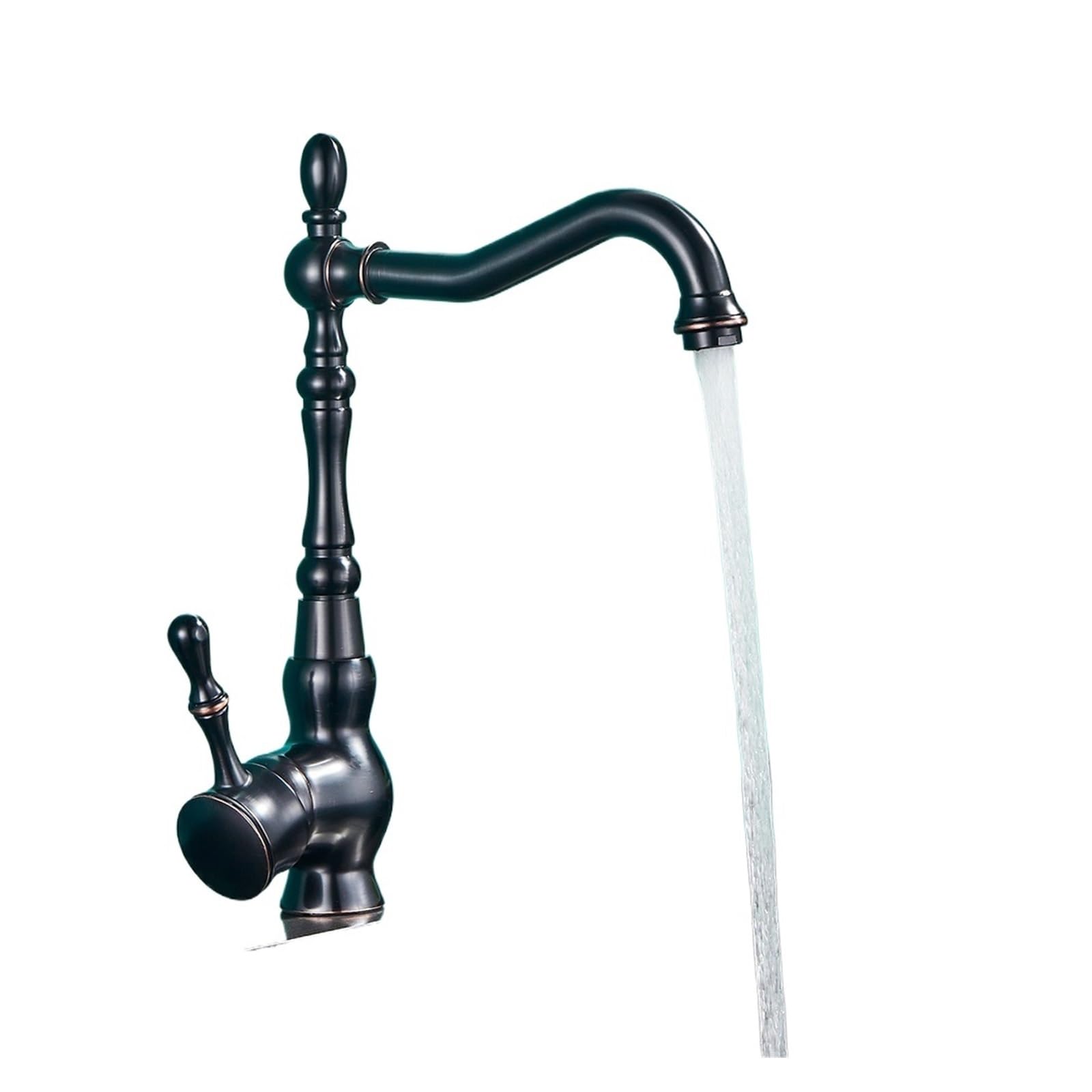 Mitigeur d'évier noir en laiton pour simplifier la vaisselle et la cuisine - 8