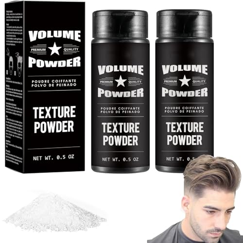 Polvos Texturizantes Pelo Hombre,2PCS Polvos Para el Pelo,Texturizador de Cabello,Polvos Volumen Pelo Hombre Mujer,Efecto Mate y Acabado Natural,Mantiene el Cabello Suave y Esponjoso Todo el Día