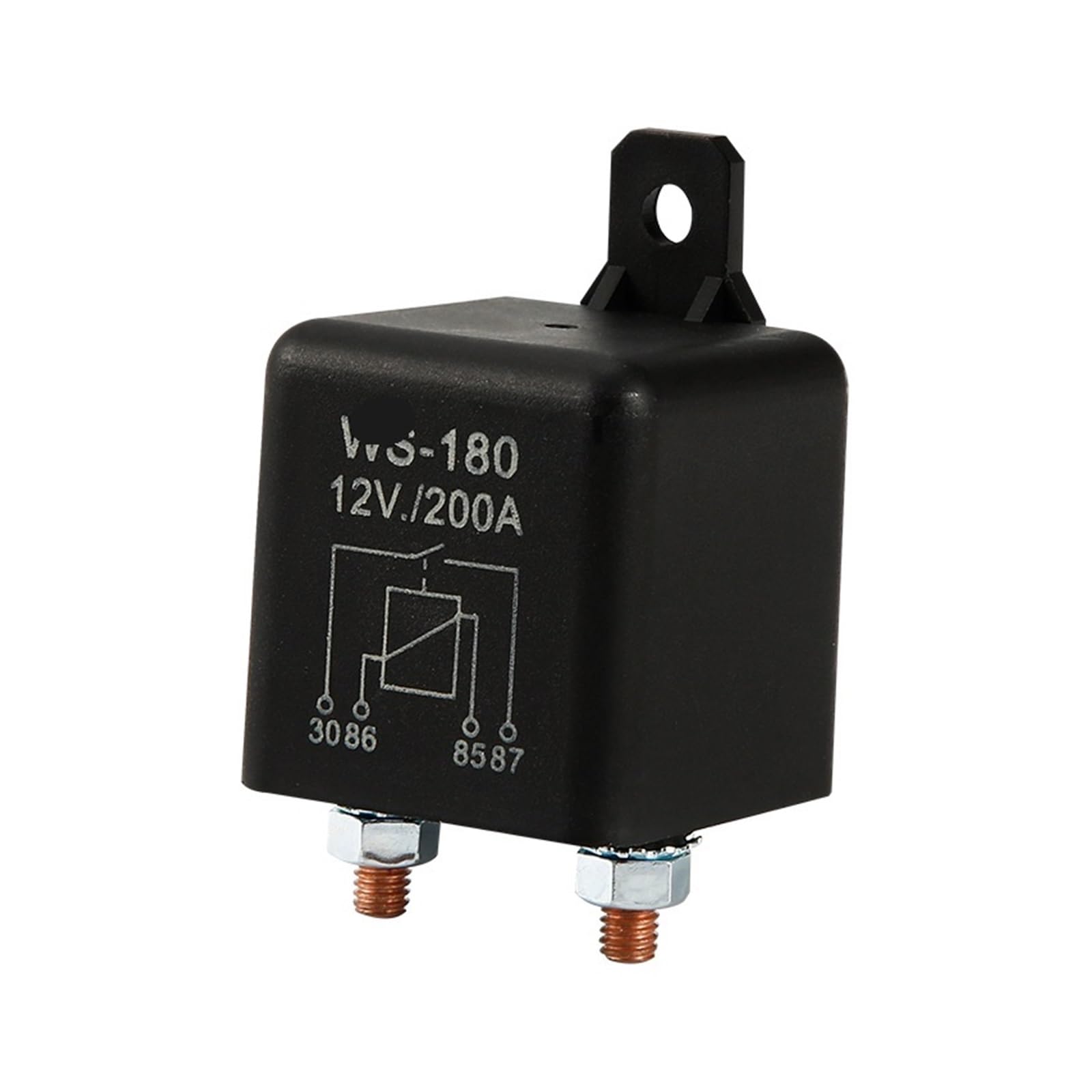 Relé de arranque automotriz de 12V, relé de arranque de 200A, interruptor de alimentación principal de arranque automotriz, relé normalmente abierto