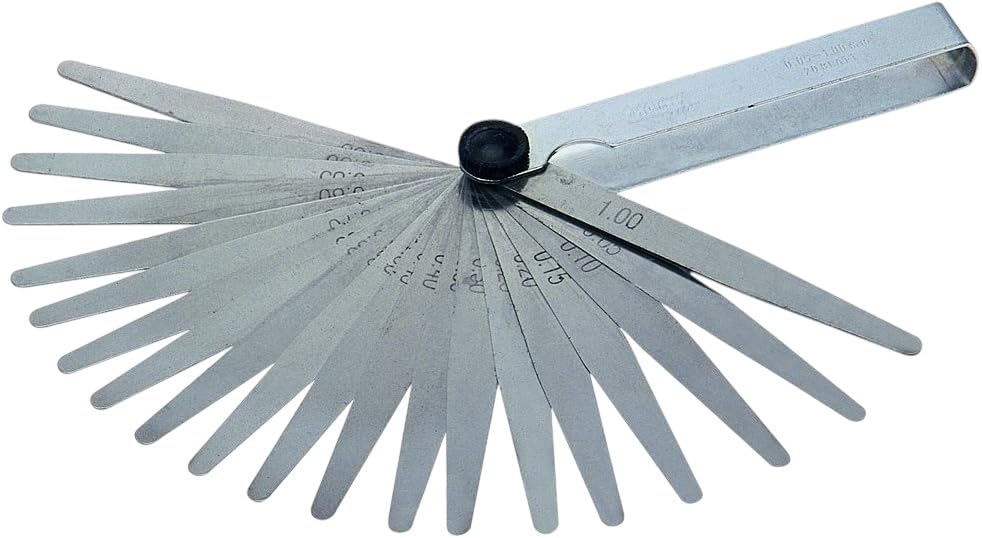 Sentil Çakısı 20 Parça 0,05-1 mm; Yaprak Sentil Mastarı, Hassas Boşluk Ölçer, Subap Ayar Sentili, Buji Elektrot Aralığı ve Motor Ayar Ölçüm Aleti