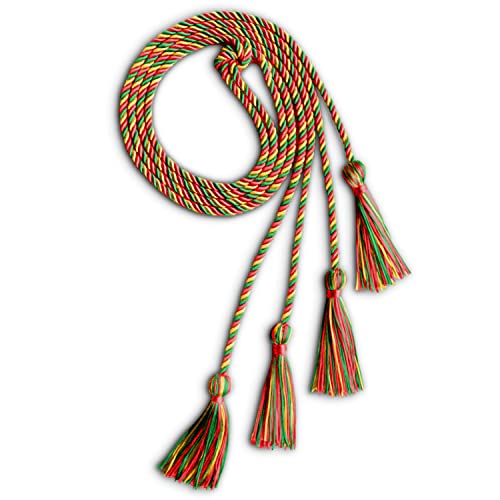 Image of Endea Graduation Double Honor Cord Three-Color (Red /Gold /Green)