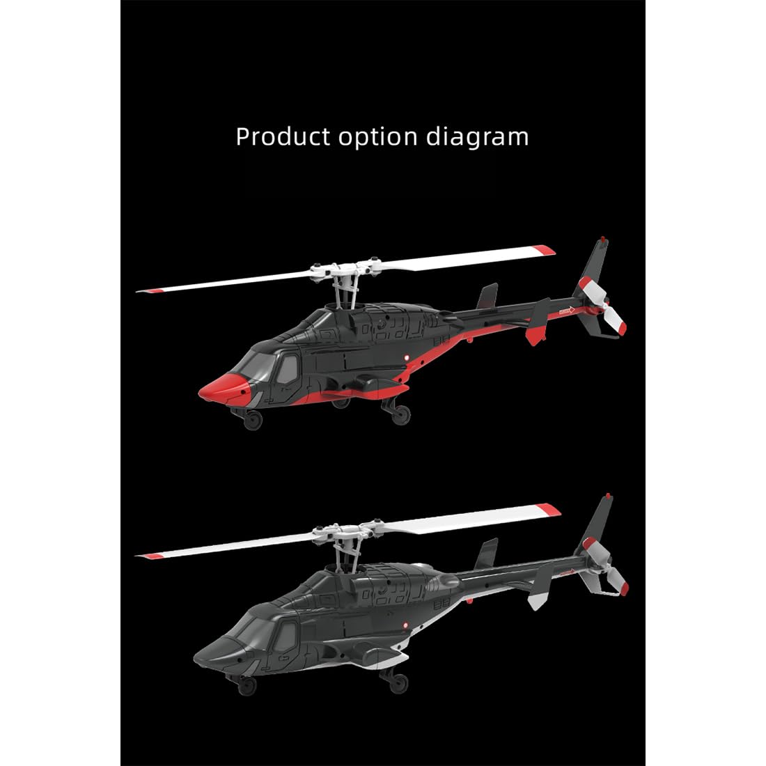 Helikopter RC A61 w skali 1/53, 2,4 G, 4-kanałowy, mini Airlane z optycznym utrzymaniem wysokości, 6-osiowy żyroskop, start jednym przyciskiem i wieloma trybami lotu, prezent do użytku wewnątrz i na