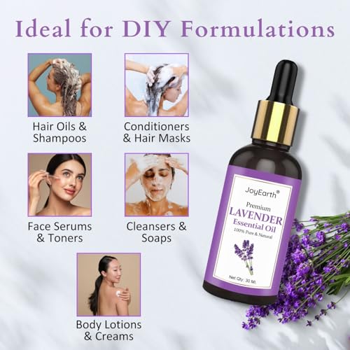 Image of JOYEARTH Lavender Essential Oil For Hair, Skin Care, Sleep, Diffuser For Women & Men 30 ml