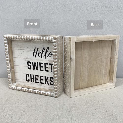 Placa Decorativa de Madera para Baño Boho Retro miniatura 4