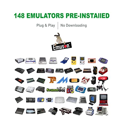 Sonicon Emuson Emulation Board Replaces Raspberry Pi 3B+, Mini Computer W/ 148 Emulators Preloaded, Retropie Rom Downloader For Arcade Cabinet Retro Gaming (8Gb + 128Gb) #TOP2