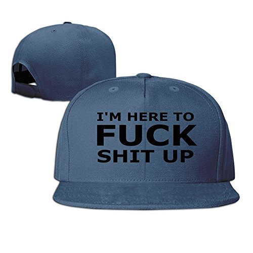 Yhsuk Shit Up Unisex Fashion Cool Adjustable Snapback Baseball Cap Hat One Size Navy