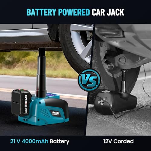 image for Seesii Electric Car Jack Battery-Powered, 5Ton 21V Cordless Car Hydrau