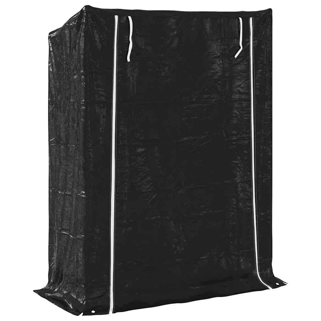 Portalegna con copertura antipioggia, 150 x 60 x 200 cm, in acciaio zincato