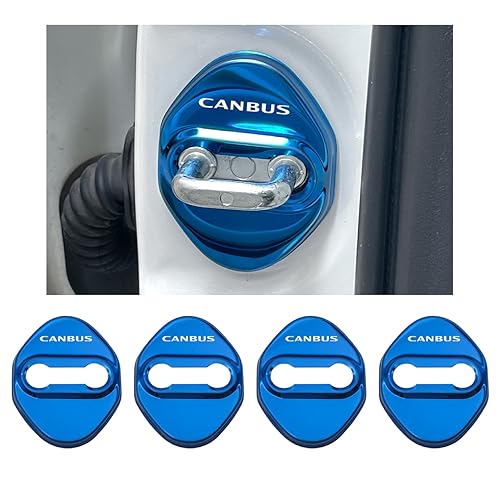 Haoshilianfa ダイハツ に適用 新型ムーヴキャンバス(MOVE CANBUS) LA850S LA860S LA850系(2022年7月~) に適合 ドアストライカーカバー専用 ドアロックカバー ステンレスカバー 簡単取り付け メタリック 4個