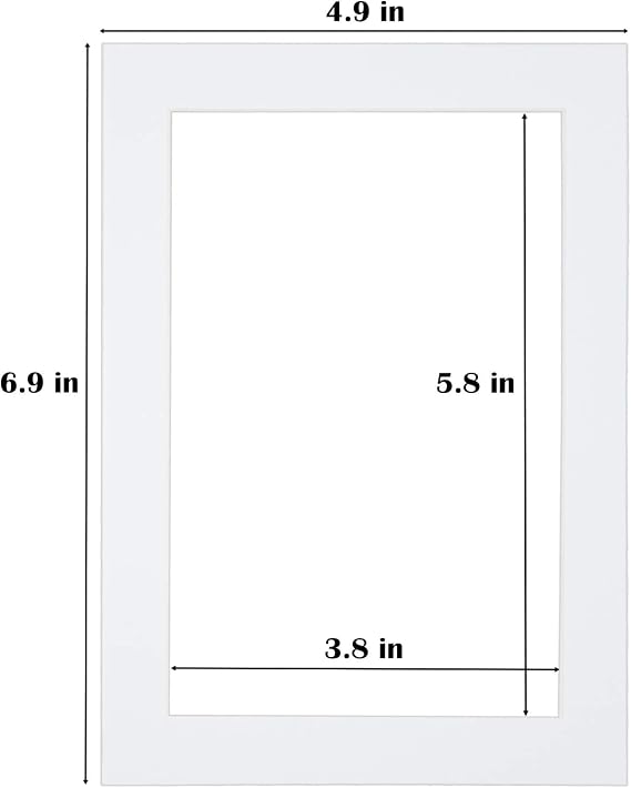 Egofine 5x7/11x14 White Picture Mats