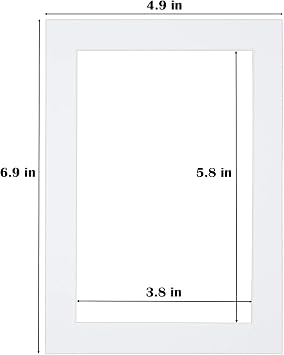 Egofine 5x7/11x14 White Picture Mats