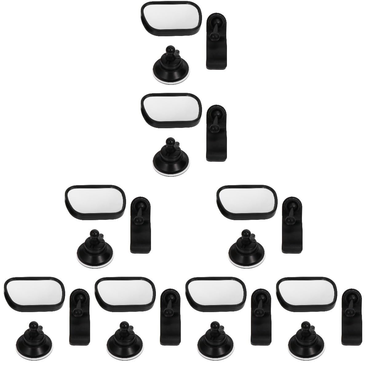 Yardwe 8 Ensembles Rétroviseur Garçon Fille Ajustable pour Voiture Miroir Observation Garçon Fille avec Clip Résistance Aux Chocs Sécurisée Arrière pour Parents