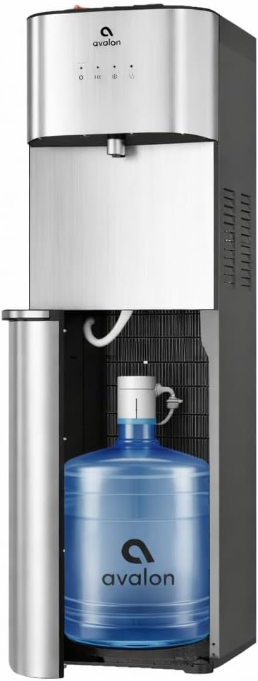 avalon bpa free 3 gallon reusable water bottle container, fda approved, with carry handle fits all branded water dispensers, lid included