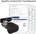 Funbliss Protecteur de siège auto pour siège auto enfant, tapis de protection de siège automatique pour siège sous voiture avec padding le plus épais pour protéger le cuir & Revêtement de tissu,PVC Coins renforcés en cuir