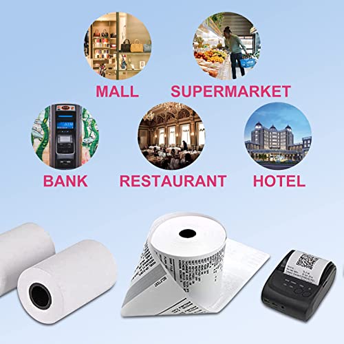 Labelmore 2 1/4" X 50' Thermal Paper Rolls, Credit Card Paper Rolls Thermal, Cash Register Roll, Premium Pos Thermal Printer Paper (50 Rolls) #TOP4