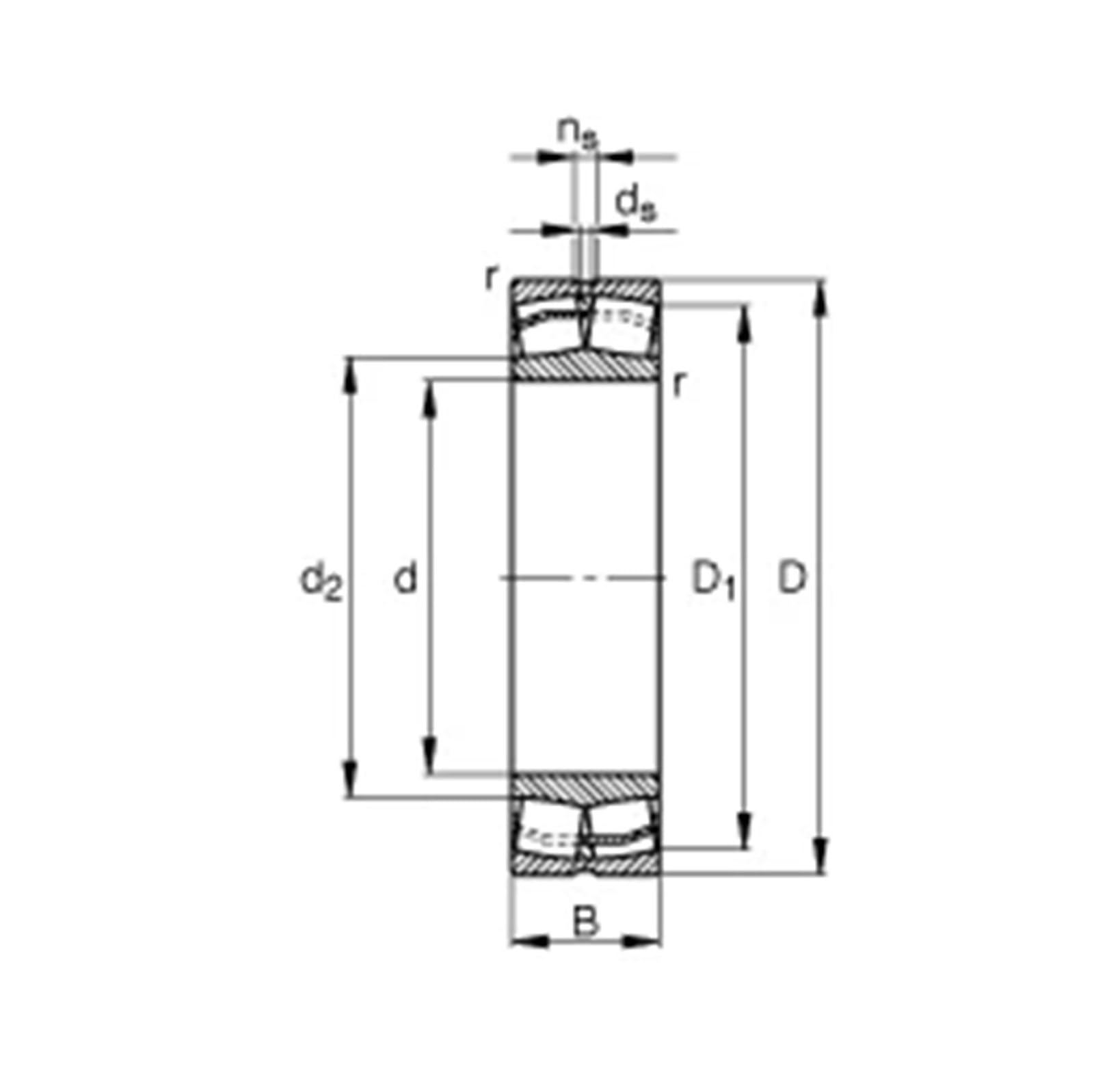 1pcs 22208 22208E 22208 E 40x80x23 Roulements à Rouleaux sphériques à alésage cylindrique Auto-alignant