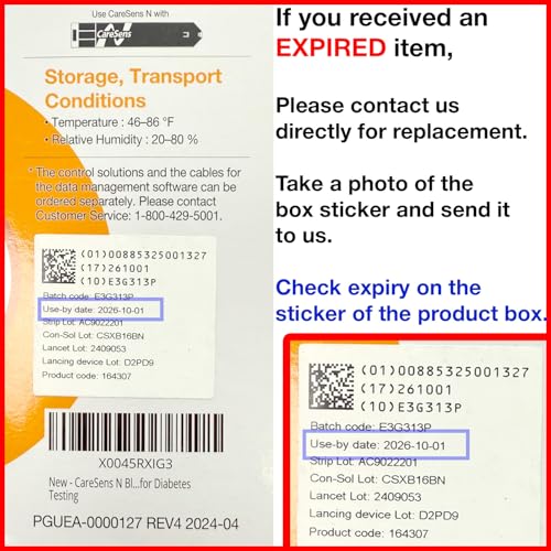 CareSens N Blood Glucose Monitor Kit with 100 Blood Sugar Test Strips, 100 Lancets, 1 Blood Glucose Meter, 1 Lancing Device, 1 Control Solution, Travel Case for Diabetes Testing for Personal Use - Image 4