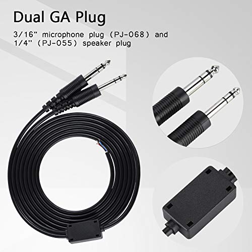 Cable de reemplazo DIY de 2 m para auriculares de aviación miniatura 4