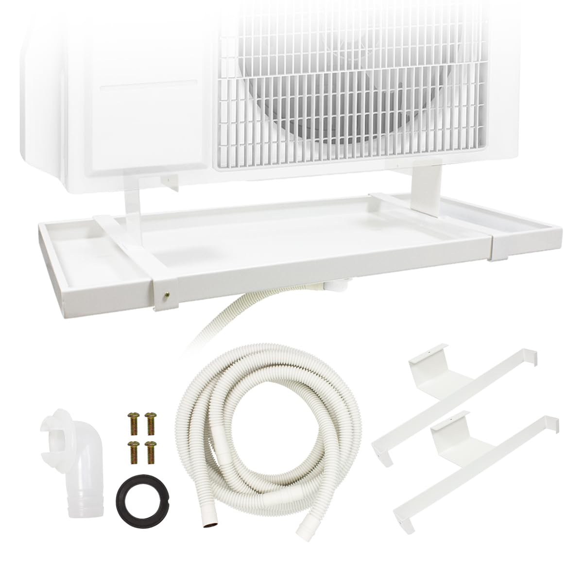 Bandeja de Condensación con Soporte para Aire Acondicionado para Evitar el Goteo de Agua de la Máquina Exterior de Aire Acondicionado (930x350 mm)