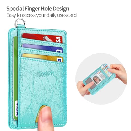 Image of Slim Minimalist Front Pocket Wallet, RFID Blocking Credit Card Holder Wallet with Integrated D-Shackle for Men Women