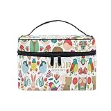 2.La bolsa de cosméticos tiene 1 bolsa principal de gran capacidad, dentro de 3 bolsillos y 4 bolsas elásticas y una bolsa de red con cremallera.