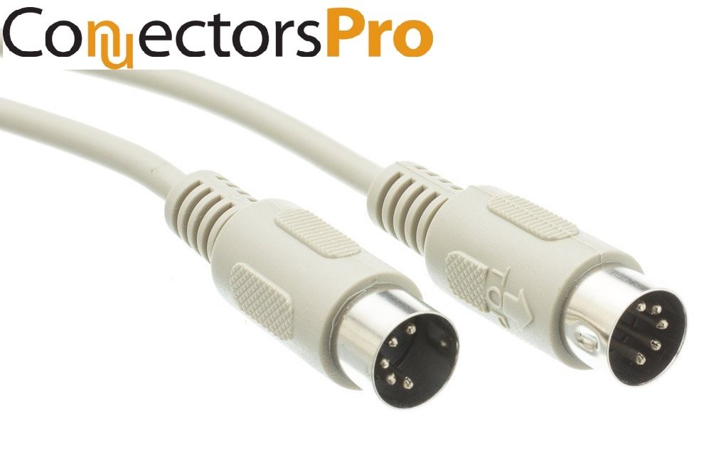 PC Accesorios – Mii Pro Cable de 6 'DIN5 M/M recto a través de, 6 pies macho a macho a teclado, Midi o caja de interruptor Cable