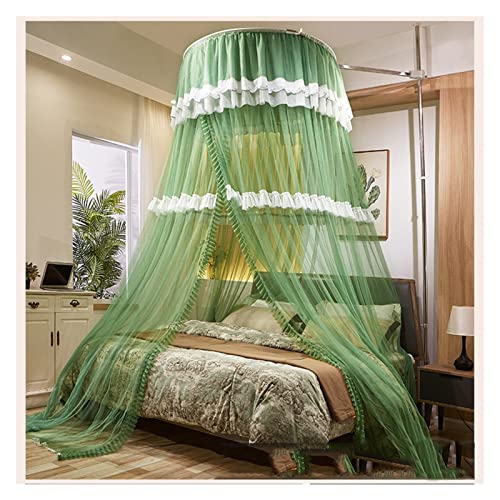 Moustiquaire de luxe vert maille fine pour lit simple 120cm